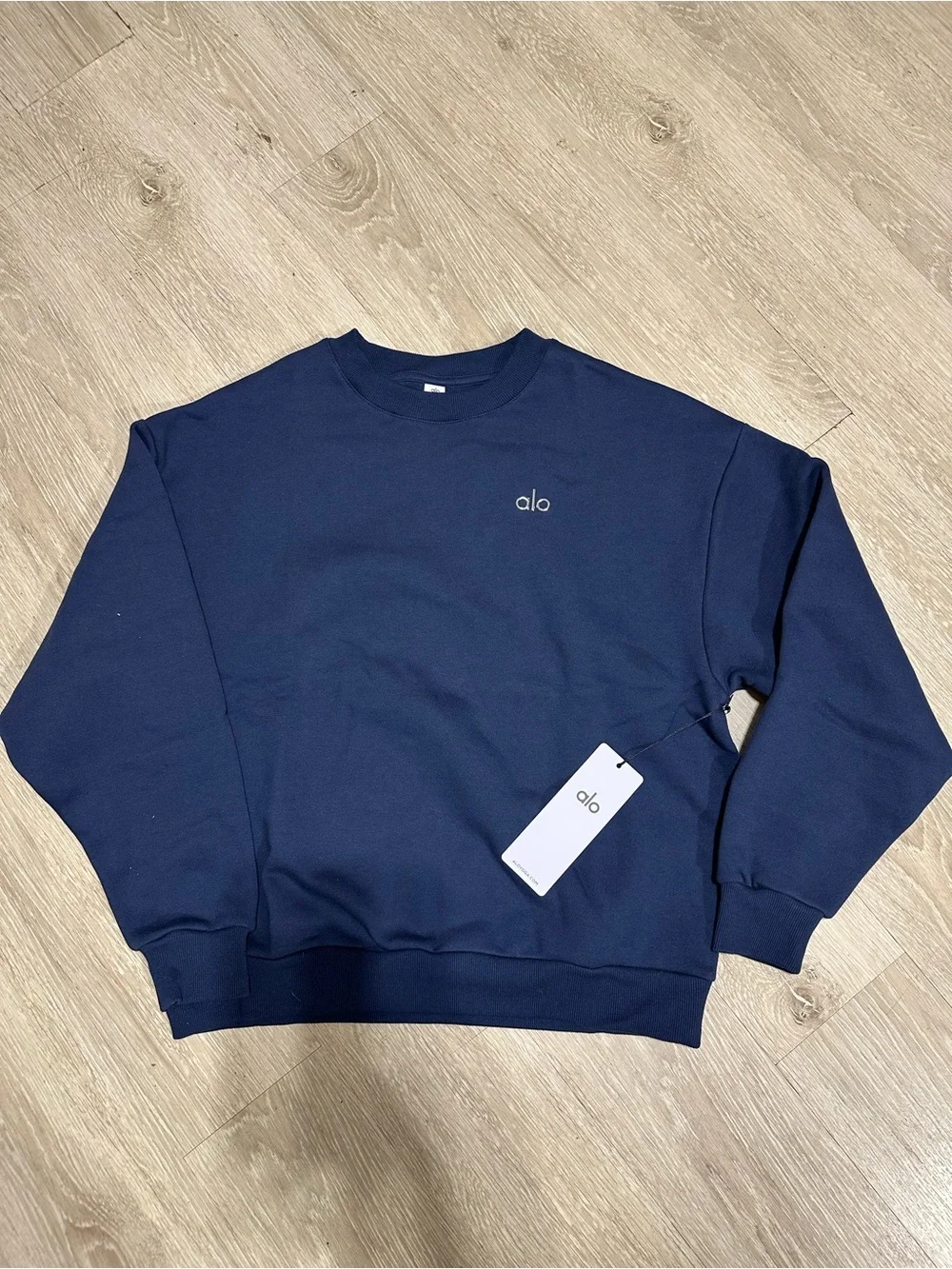 ALO Yoga Unisex Navy Crewneck Sweatshirt